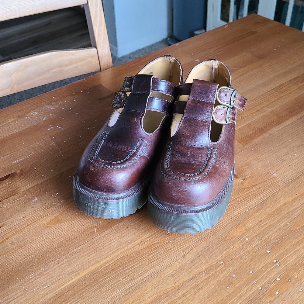 Vintage! *Made in England* DR. MARTENS #8305 Leather Mary Jane Platform …